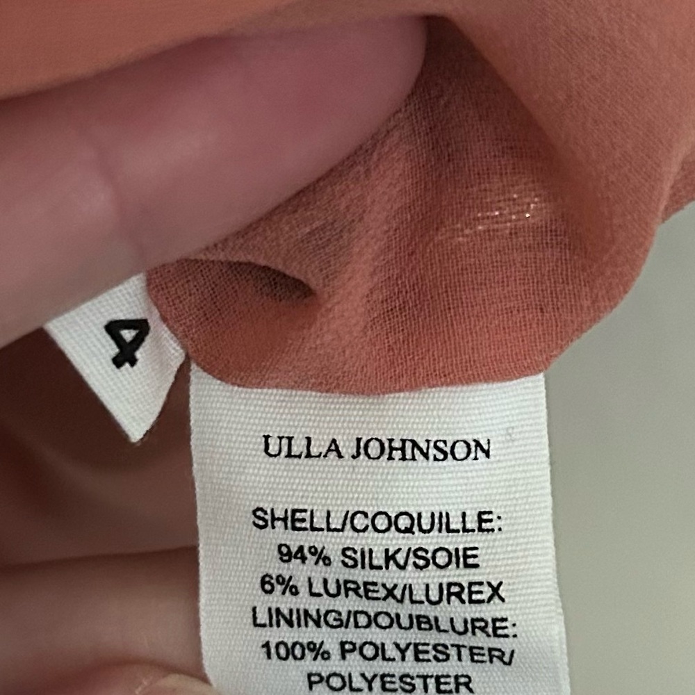 Ulla Johnson Noemi Coral and Metallic Silk Mini Dress - Picture 6 of 14